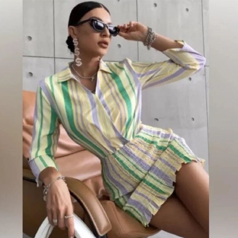 Zara Valery Colorful Dress Small 22